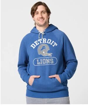 Homage Detroit Lions Throwback Helmet Hoodie XXL